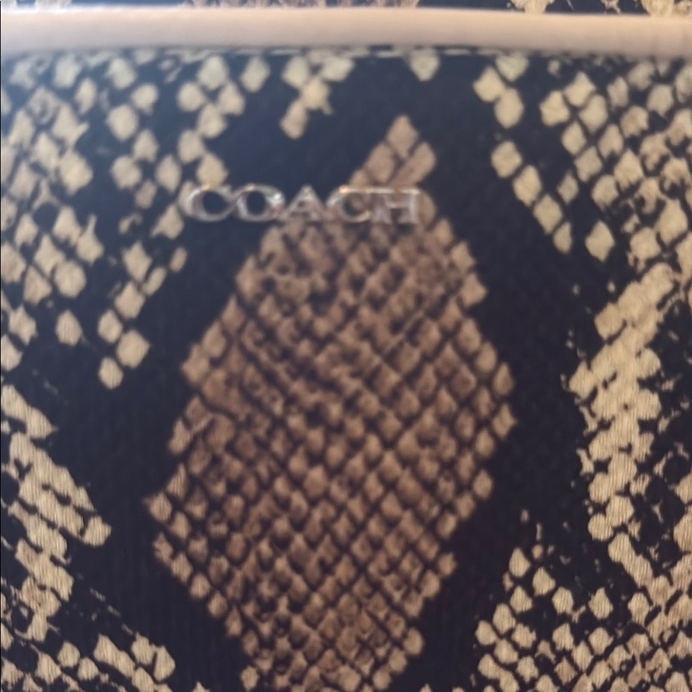 Coach Brown Python Print Tote Bag - image 2